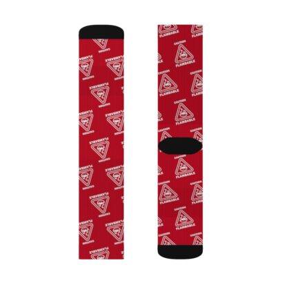 CAUTION FLAMBABLE Sublimation Socks - Image 7