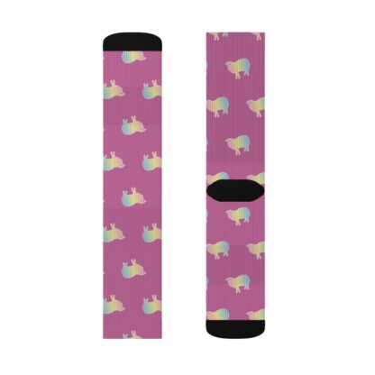 Cotton Candy Sheep Sublimation Socks - Image 7