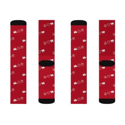 PEACE LOVE SHEEP Sublimation Socks - Image 6