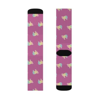 Cotton Candy Sheep Sublimation Socks - Image 3