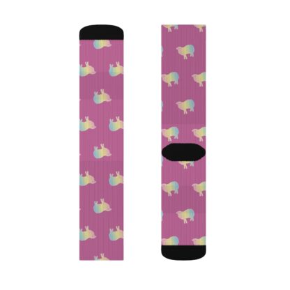 Cotton Candy Sheep Sublimation Socks - Image 4