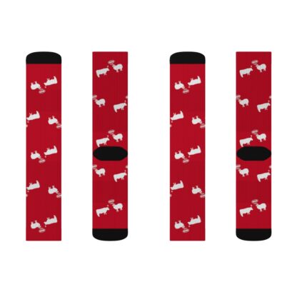 MOO Sheep Sublimation Socks - Image 2