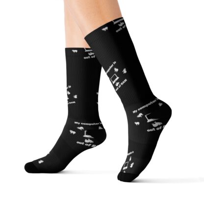 MY COMPUTER IS OUT OF RAM Sublimation Socks - Image 9