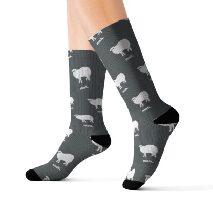 meh. Sheep Sublimation Socks - Image 9