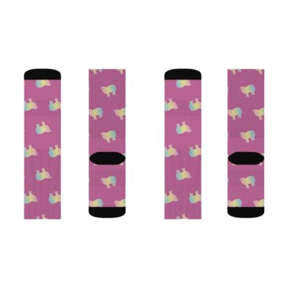 Cotton Candy Sheep Sublimation Socks - Image 10