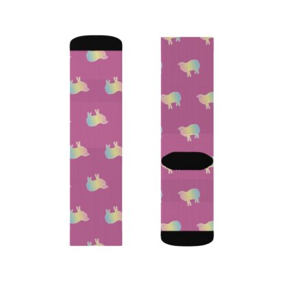 Cotton Candy Sheep Sublimation Socks - Image 11