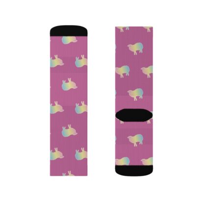 Cotton Candy Sheep Sublimation Socks - Image 12