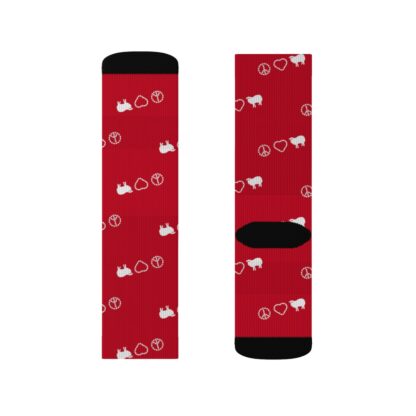 PEACE LOVE SHEEP Sublimation Socks - Image 12