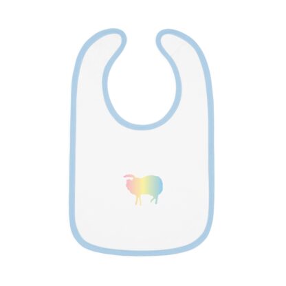 Cotton Candy Sheep Baby Contrast Trim Jersey Bib - Image 2