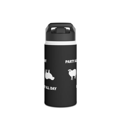 PARTY ALL NIGHT SHEEP ALL DAY Stainless Steel Water Bottle, Standard Lid - Image 9