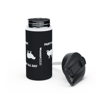 PARTY ALL NIGHT SHEEP ALL DAY Stainless Steel Water Bottle, Standard Lid - Image 12