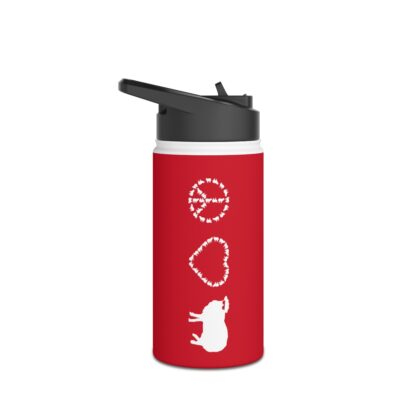 PEACE LOVE SHEEP Stainless Steel Water Bottle, Standard Lid - Image 10