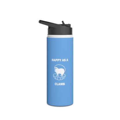 HAPPY AS A CLAMB Stainless Steel Water Bottle, Standard Lid