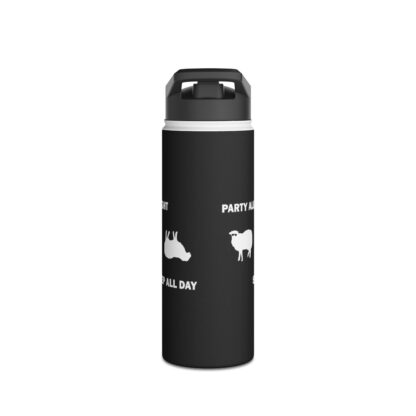 PARTY ALL NIGHT SHEEP ALL DAY Stainless Steel Water Bottle, Standard Lid - Image 3