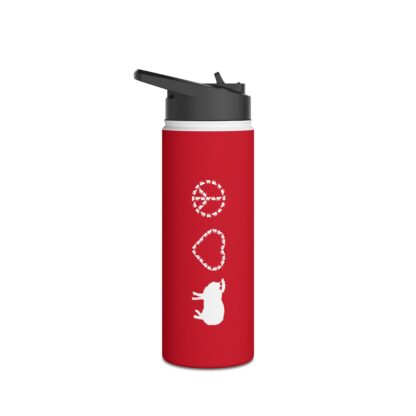 PEACE LOVE SHEEP Stainless Steel Water Bottle, Standard Lid