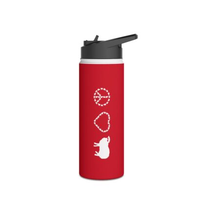 PEACE LOVE SHEEP Stainless Steel Water Bottle, Standard Lid - Image 4