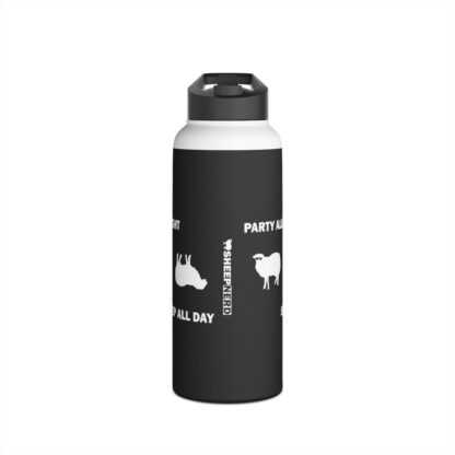 PARTY ALL NIGHT SHEEP ALL DAY Stainless Steel Water Bottle, Standard Lid - Image 15