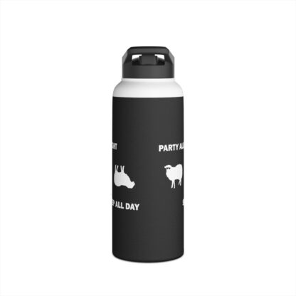 PARTY ALL NIGHT SHEEP ALL DAY Stainless Steel Water Bottle, Standard Lid - Image 16