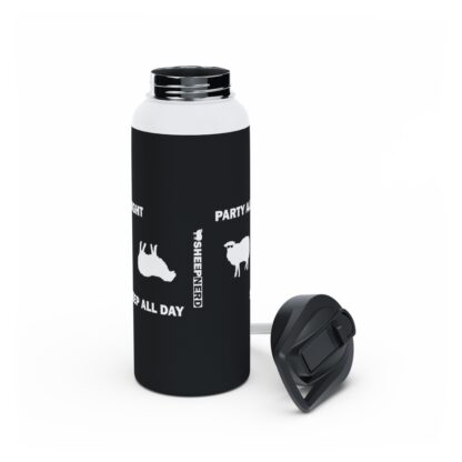 PARTY ALL NIGHT SHEEP ALL DAY Stainless Steel Water Bottle, Standard Lid - Image 19