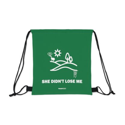 SHE DIDN'T LOSE ME Outdoor Drawstring Bag - Image 2