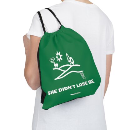 SHE DIDN'T LOSE ME Outdoor Drawstring Bag - Image 5