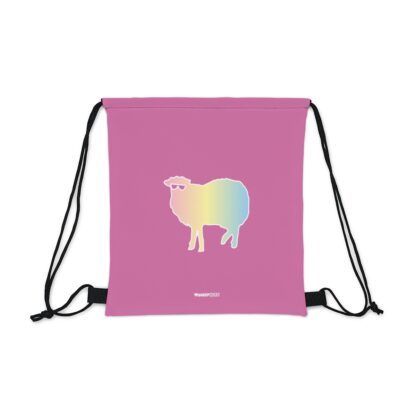 Cotton Candy Sheep Outdoor Drawstring Bag - Image 2