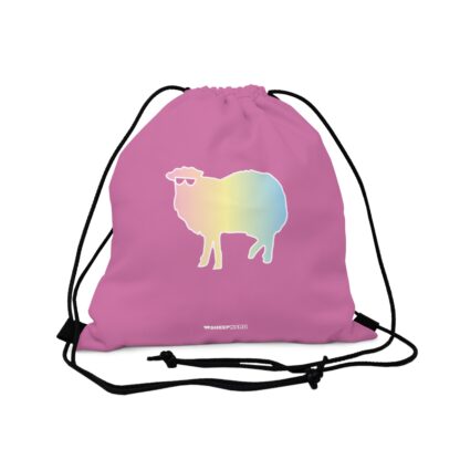 Cotton Candy Sheep Outdoor Drawstring Bag - Image 4