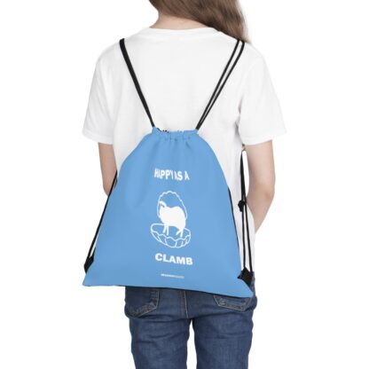 HAPPY AS A CLAMB Outdoor Drawstring Bag