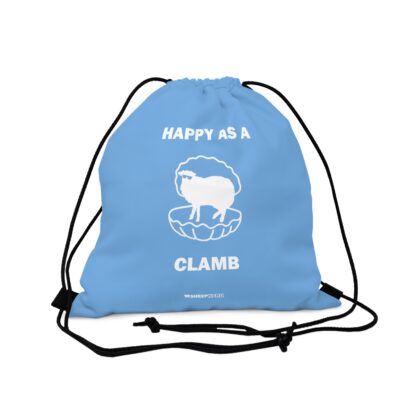 HAPPY AS A CLAMB Outdoor Drawstring Bag - Image 4