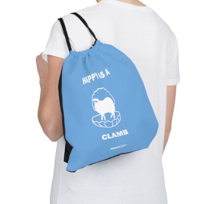 HAPPY AS A CLAMB Outdoor Drawstring Bag - Image 5