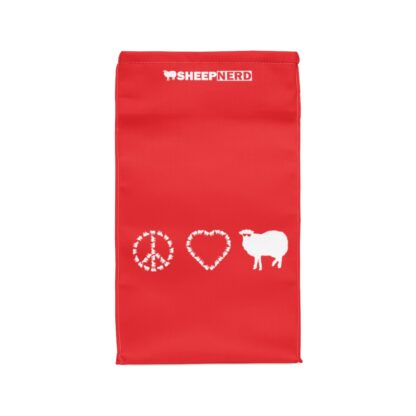 PEACE LOVE SHEEP Polyester Lunch Bag - Image 2