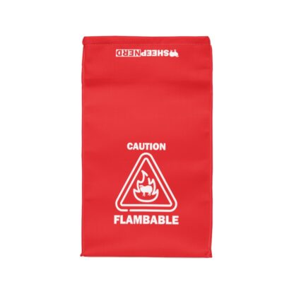 CAUTION FLAMBABLE Polyester Lunch Bag - Image 3