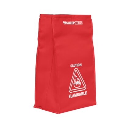 CAUTION FLAMBABLE Polyester Lunch Bag - Image 4