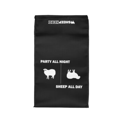 PARTY ALL NIGHT SHEEP ALL DAY Polyester Lunch Bag - Image 3