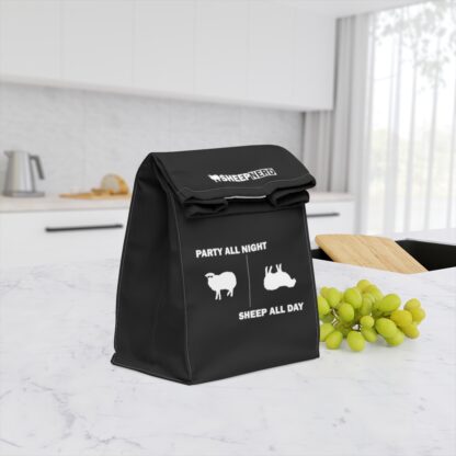 PARTY ALL NIGHT SHEEP ALL DAY Polyester Lunch Bag - Image 7