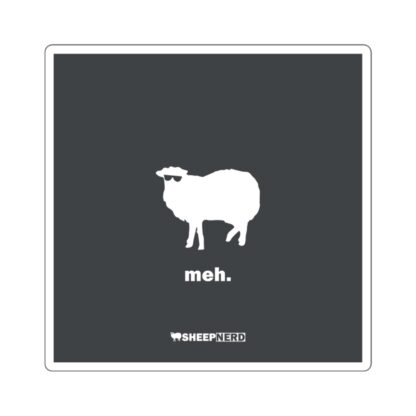 meh. Sheep Square Stickers - Image 3