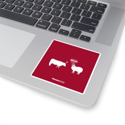 MOO Sheep Square Stickers - Image 4