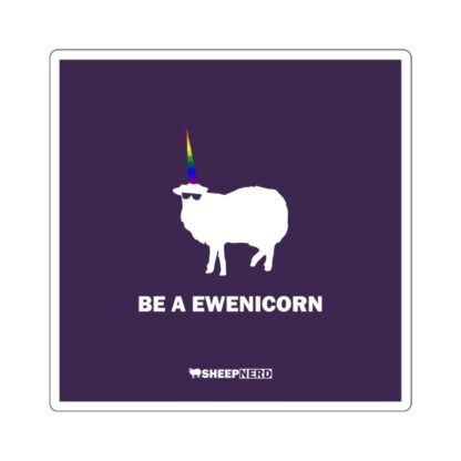 BE A EWENICORN Square Stickers - Image 3