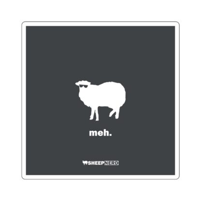 meh. Sheep Square Stickers - Image 5