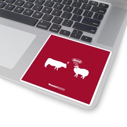 MOO Sheep Square Stickers - Image 6