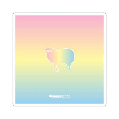 Cotton Candy Sheep Square Stickers - Image 5