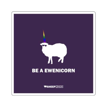 BE A EWENICORN Square Stickers - Image 7