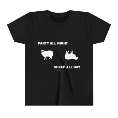 PARTY ALL NIGHT SHEEP ALL DAY Youth Short Sleeve Tee