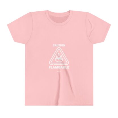 CAUTION FLAMBABLE Youth Short Sleeve Tee - Image 29