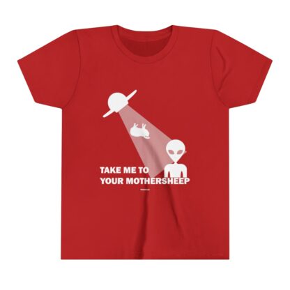 TAKE ME TO YOUR MOTHERSHEEP Youth Short Sleeve Tee - Image 25