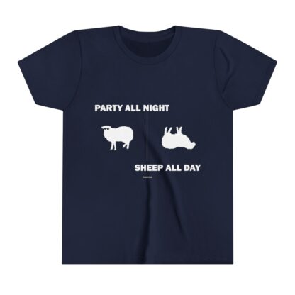 PARTY ALL NIGHT SHEEP ALL DAY Youth Short Sleeve Tee - Image 19