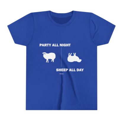 PARTY ALL NIGHT SHEEP ALL DAY Youth Short Sleeve Tee - Image 11