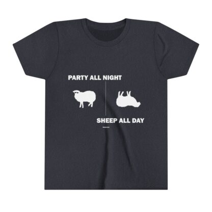 PARTY ALL NIGHT SHEEP ALL DAY Youth Short Sleeve Tee - Image 17