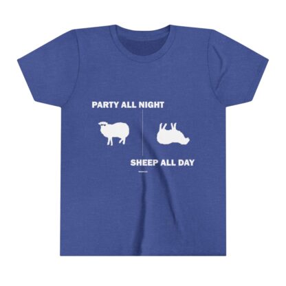 PARTY ALL NIGHT SHEEP ALL DAY Youth Short Sleeve Tee - Image 13