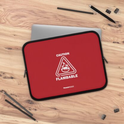 CAUTION FLAMBABLE Laptop Sleeve - Image 5